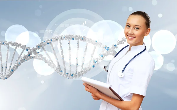 Abbildung von DNA-Strängen — Stockfoto