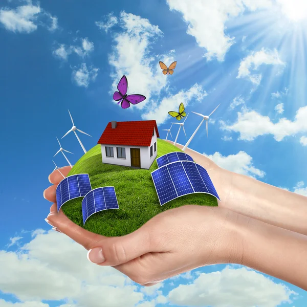 Ekologi och säker energi — Stockfoto