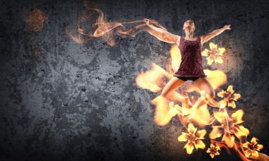 renk elbise dancing.collage kız