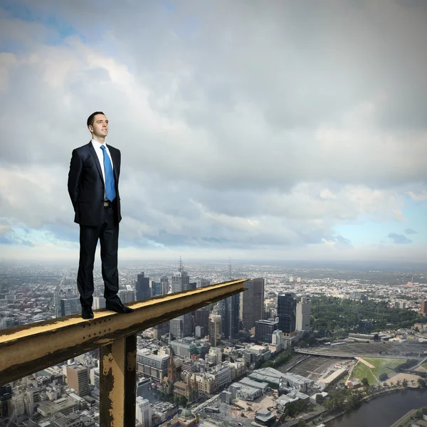 Businessman and cityscape — Stock Photo, Image