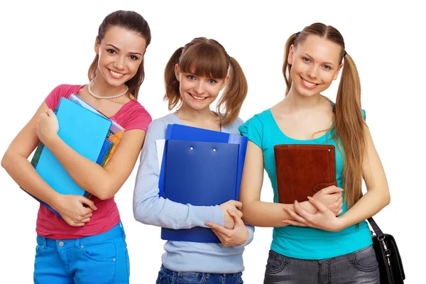 Estudante feliz com livros — Fotografia de Stock