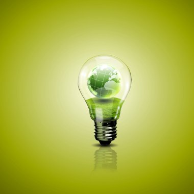 Elektrik ampulü ve bitki içine