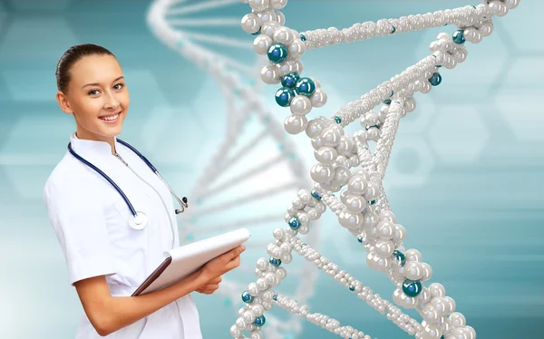 Abbildung von DNA-Strängen — Stockfoto