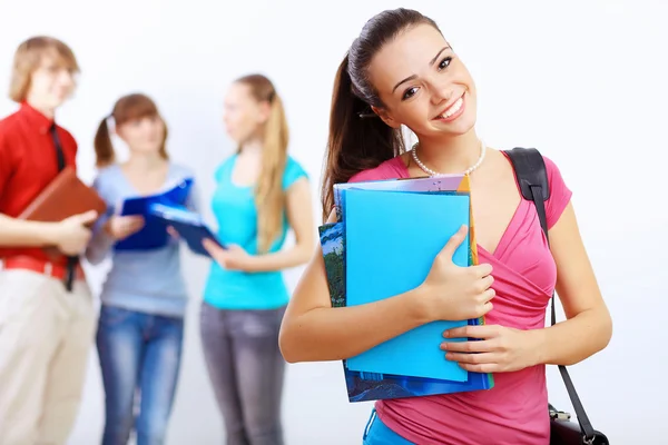 Studenten met boeken — Stockfoto