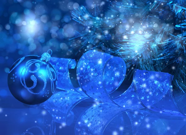 Niebieski kolaż Boże Narodzenie — Zdjęcie stockowe