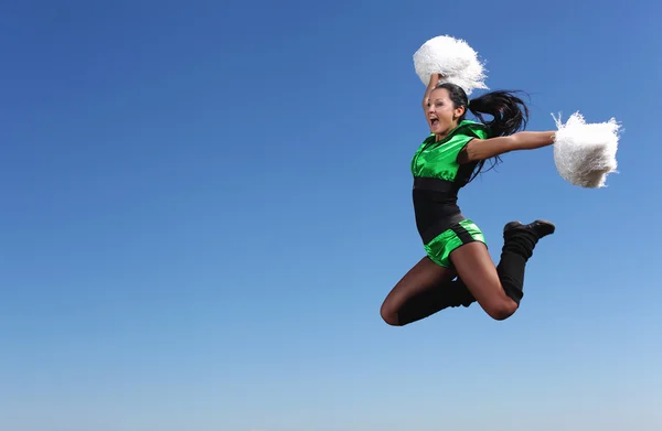 Young female dancer against white background — Stock Photo, Image