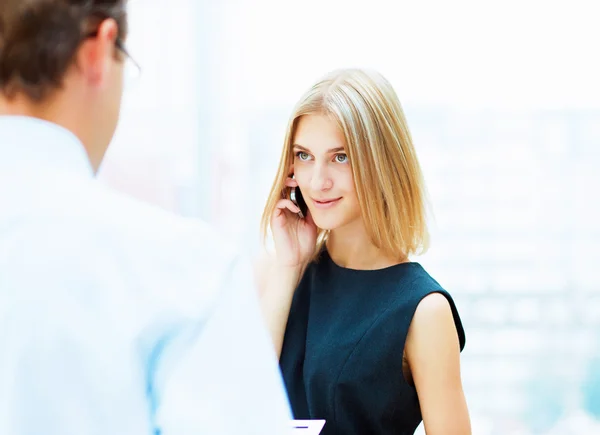 Two young business collegues. — Stock Photo, Image