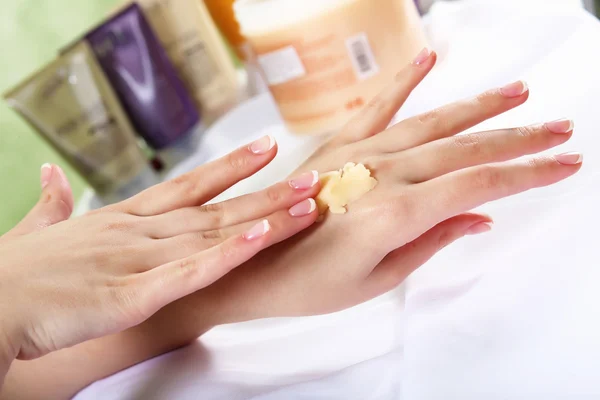 Female hands and manicure related objects — Stock Photo, Image