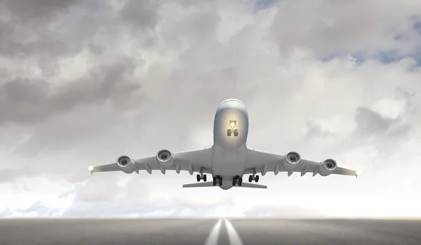 Duży samolot pasażerski samolot — Zdjęcie stockowe