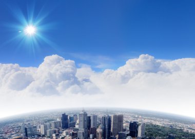 modern bir şehir görüntüsü