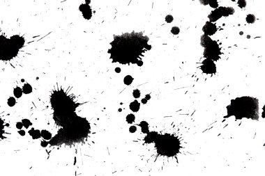 Black drop ink splatter splash
