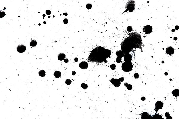 Respingo de tinta negra gota respingo — Fotografia de Stock