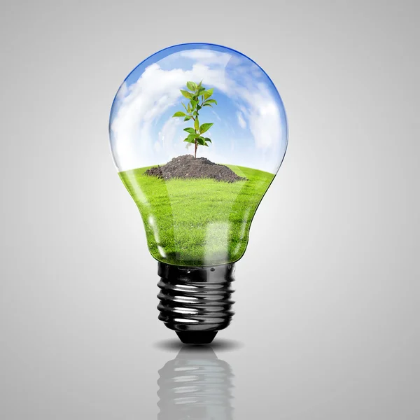 Símbolos de energia verde — Fotografia de Stock
