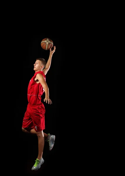 Giocatore di basket con una palla — Foto Stock