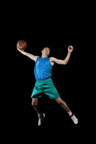 Joueur de basket avec une balle — Photo