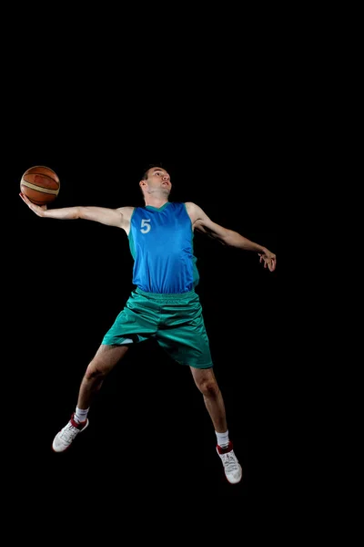 Joueur de basket avec une balle — Photo