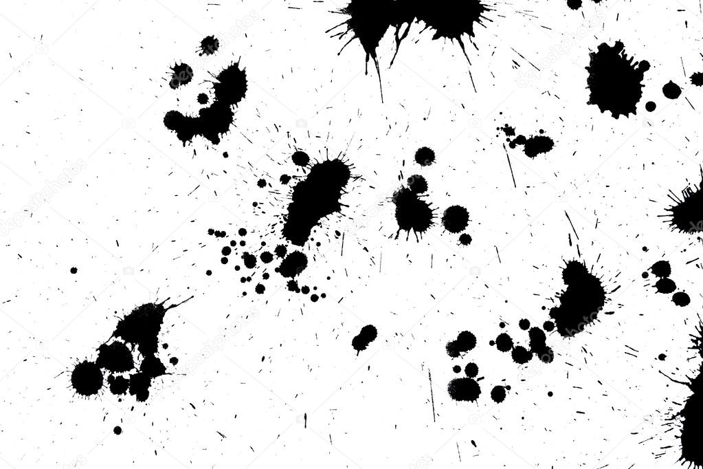 Black drop ink splatter splash