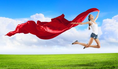 modern stil dansçı mavi gökyüzü