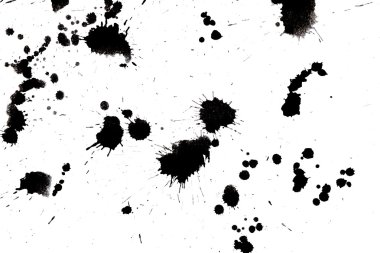 Black drop ink splatter splash