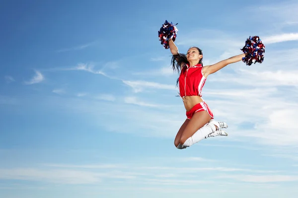 Jeune femme pom-pom girl — Photo