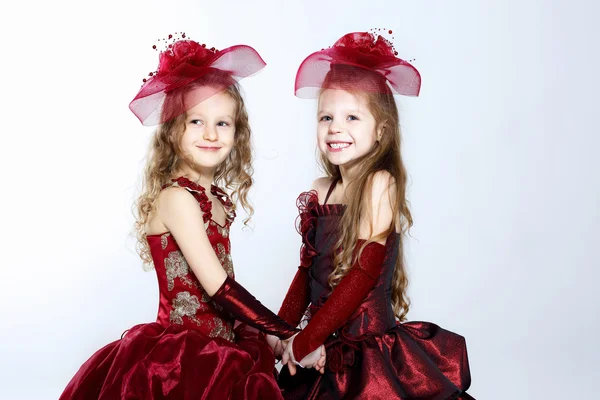 Little girls in beautiful dress — Stock Photo, Image