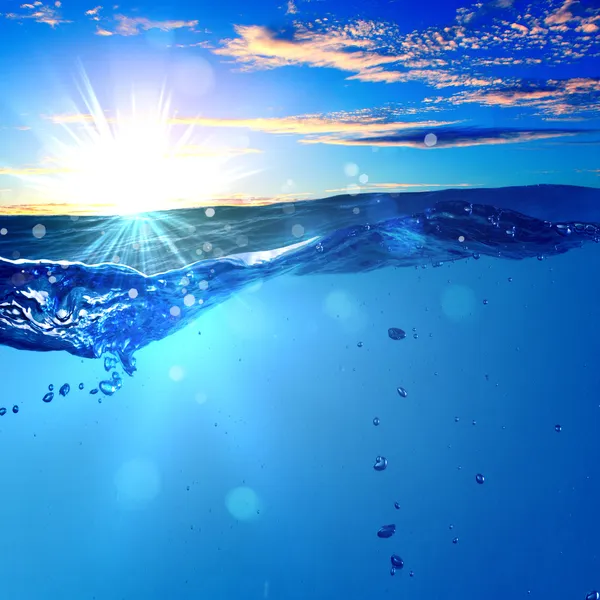 Sundown deniz manzarası