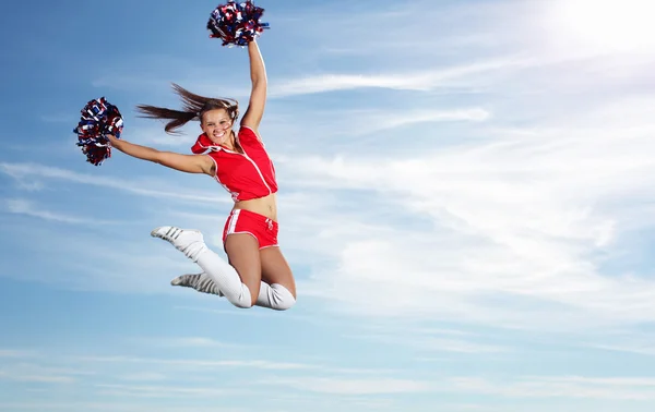 Joven animadora femenina — Foto de Stock