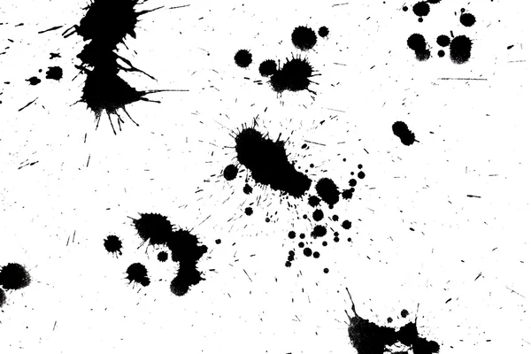 Black drop ink splatter splash — Stock Photo, Image