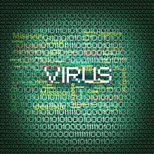 Počítačový virus symbol — Stock fotografie