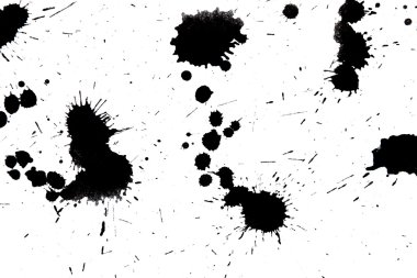 Black drop ink splatter splash