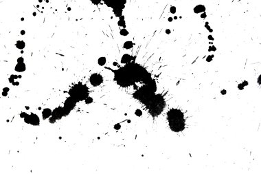 Black drop ink splatter splash
