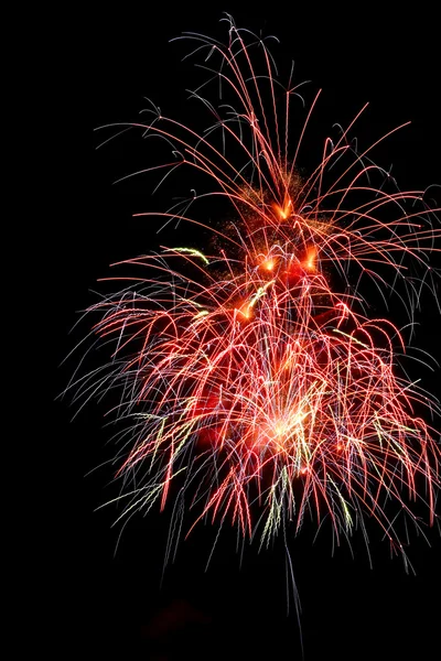 Fogos de artifício brilhantemente coloridos — Fotografia de Stock