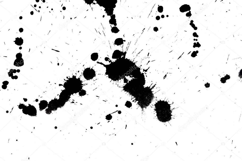 Black drop ink splatter splash — Stock Photo © SergeyNivens #13635716