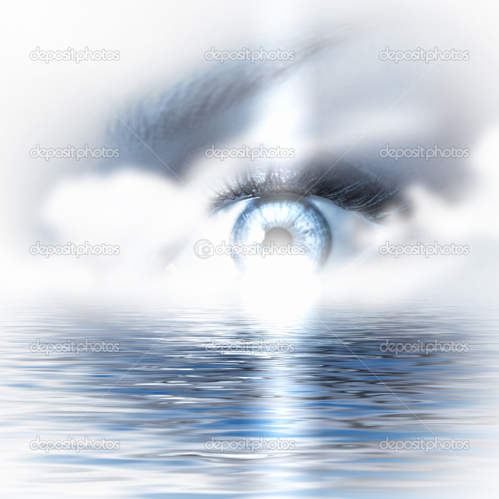 Eye overlooking water scenic