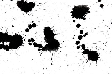 Black drop ink splatter splash