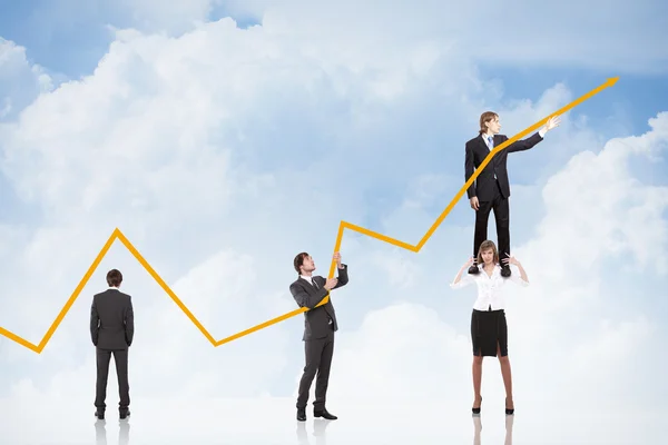 Business Growth And Success Graph — Stock Photo, Image