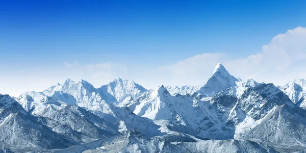 High mountains under snow
