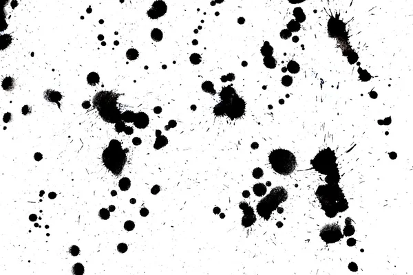 Black drop ink splatter splash — Stock Photo, Image