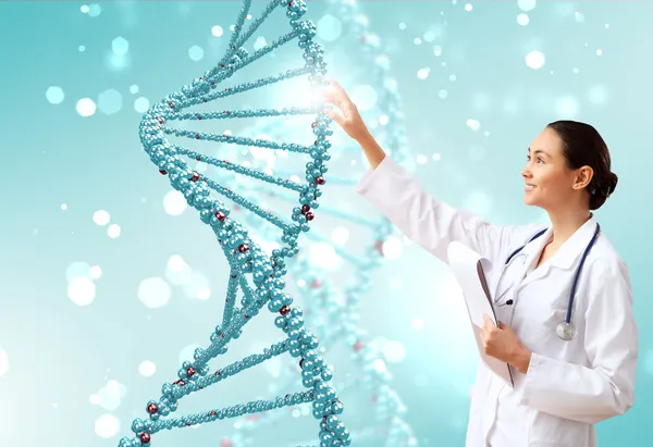 Ilustracja pasma DNA — Zdjęcie stockowe