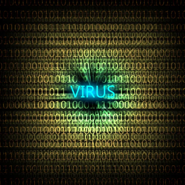 Комп'ютерний вірус символ — стокове фото