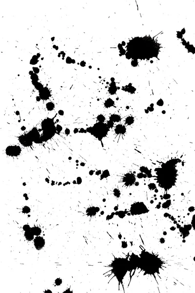 Black drop ink splatter splash — Stock Photo, Image