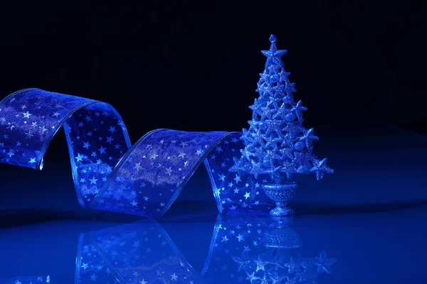Collage azul de Navidad — Foto de Stock