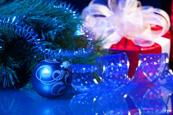 Blue Christmas collage Stockbild