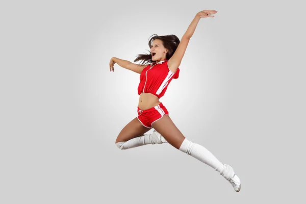 Giovane ballerina contro sfondo bianco — Foto Stock