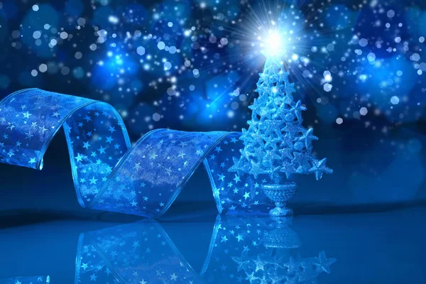 Blue Christmas collage — Stockfoto