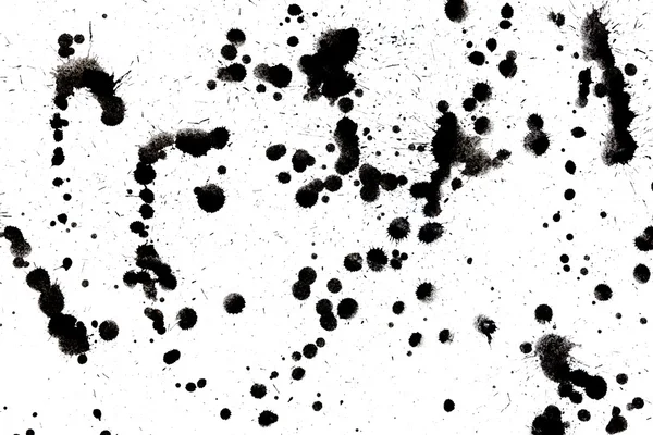 Black drop ink splatter splash — Stock Photo, Image