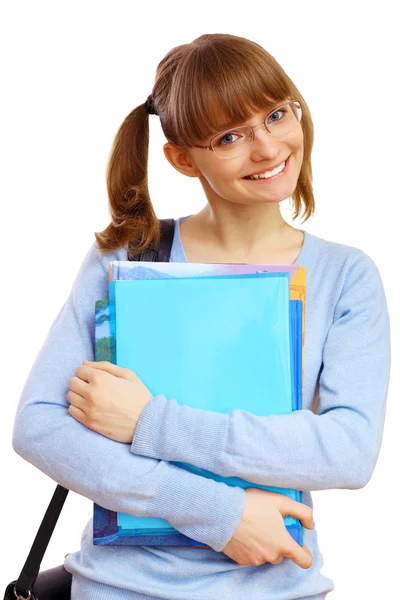 Estudiante feliz con libros —  Fotos de Stock