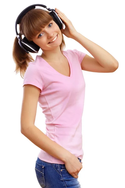 Happy smiling girl dancing — Stock Photo, Image