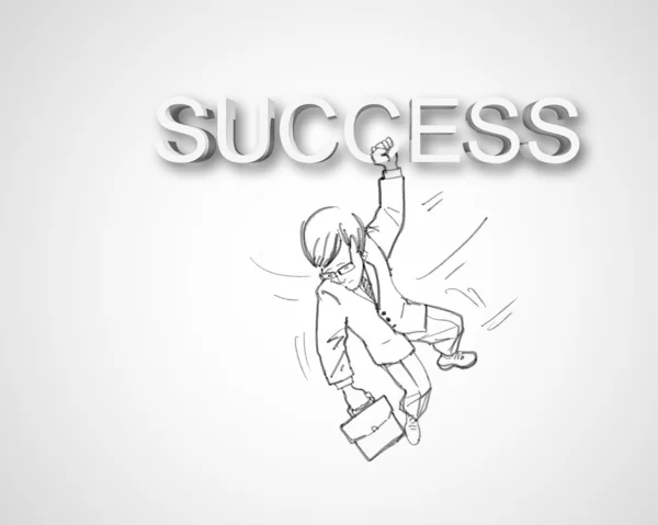 Dibujo sobre el éxito en los negocios — Foto de Stock