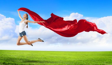 modern stil dansçı mavi gökyüzü